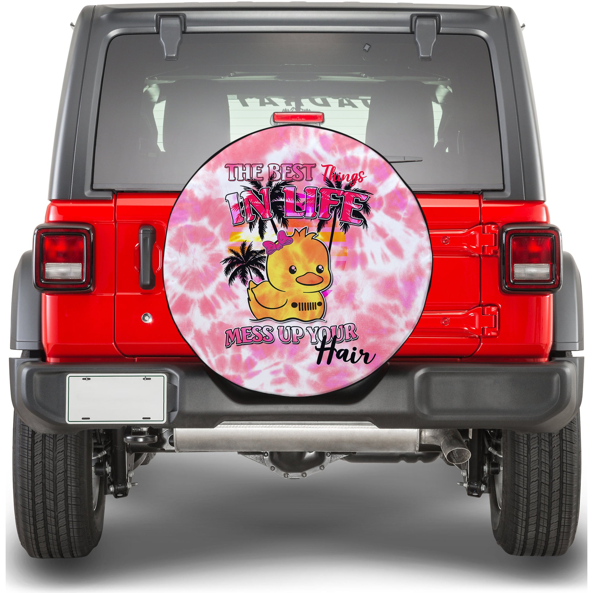 Pink Jeep Tie Dye Spare Tire Cover The Best Things In Life Mess Up Your TS06