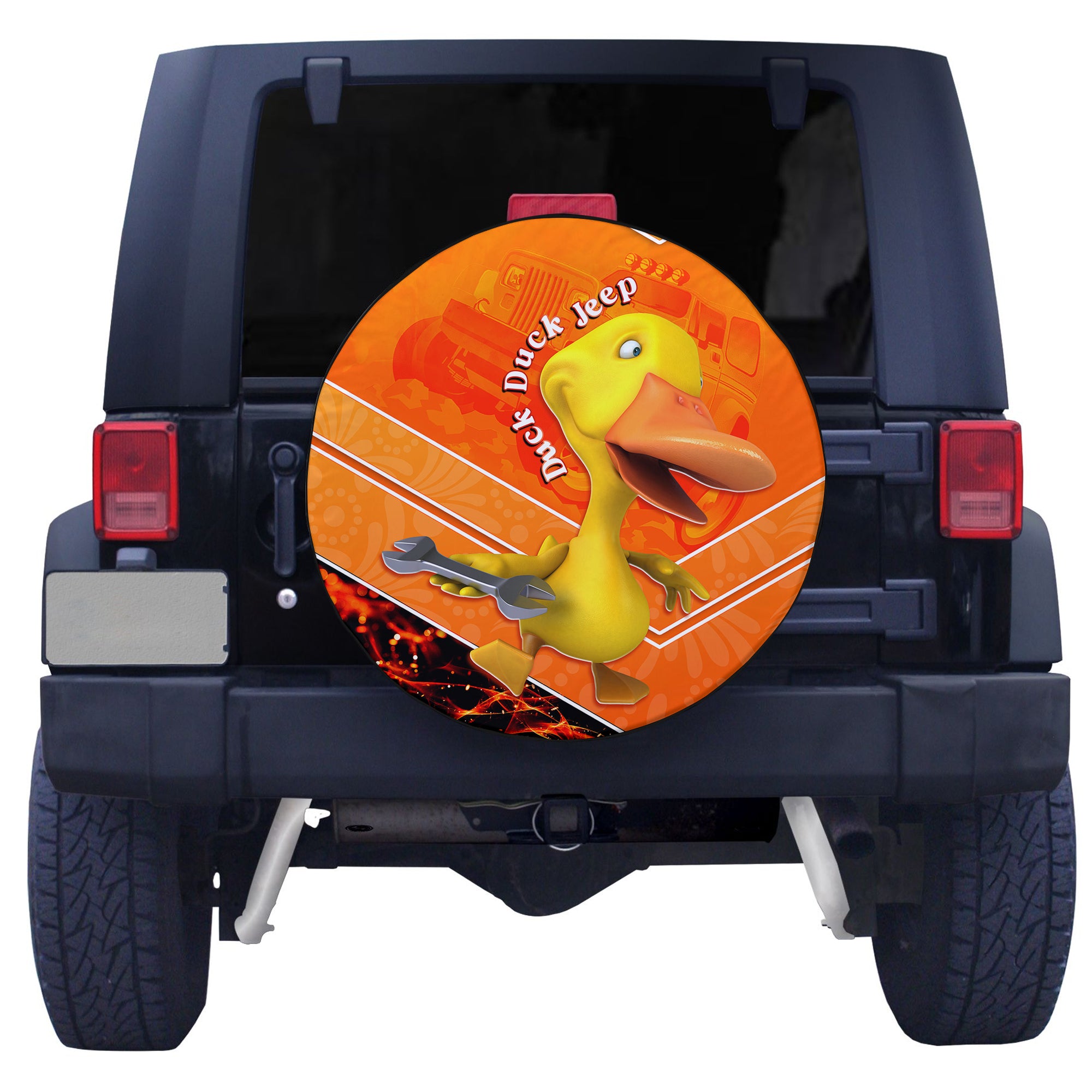 Duck Duck Jeep Spare Tire Cover A Wrench With The Golden Duck TS06