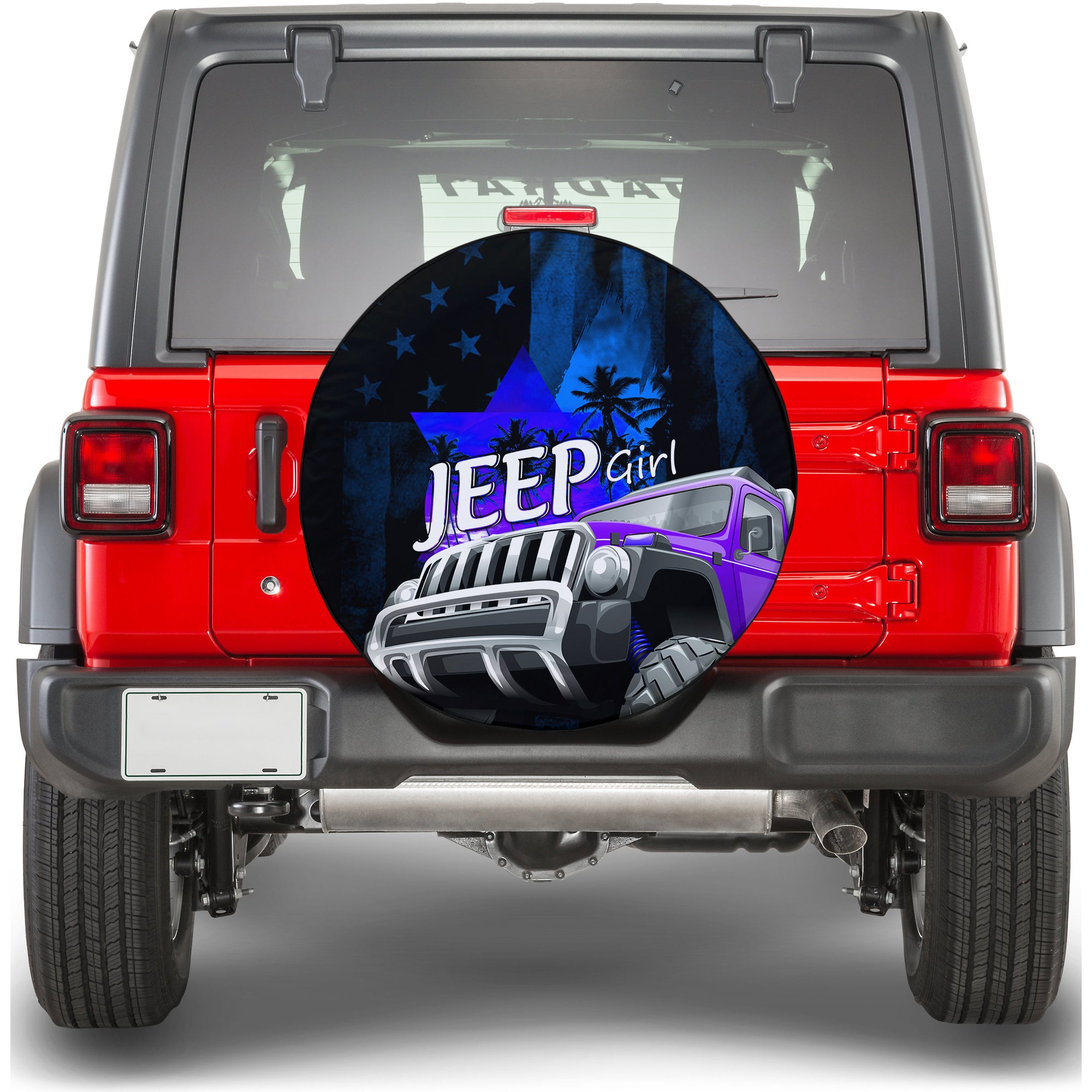 Blue Jeep Spare Tire Cover  You Can Go Fast, But I Can Go Anywhere TS06