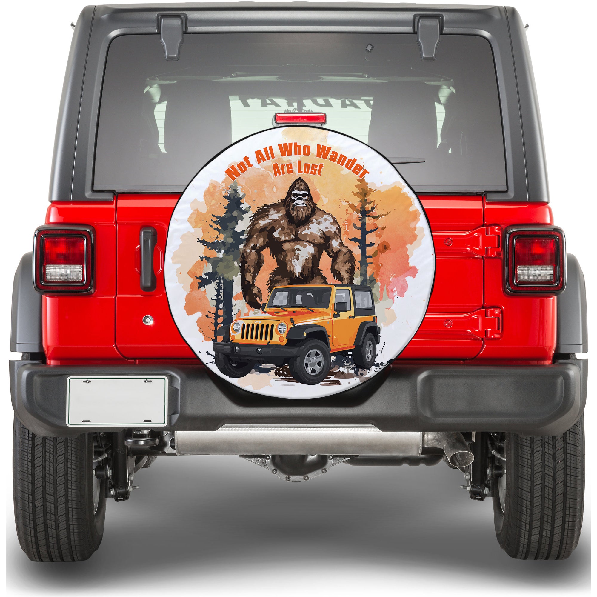 Jeep Bigfoot Spare Tire Cover Not All Who Wander Are Lost TS06