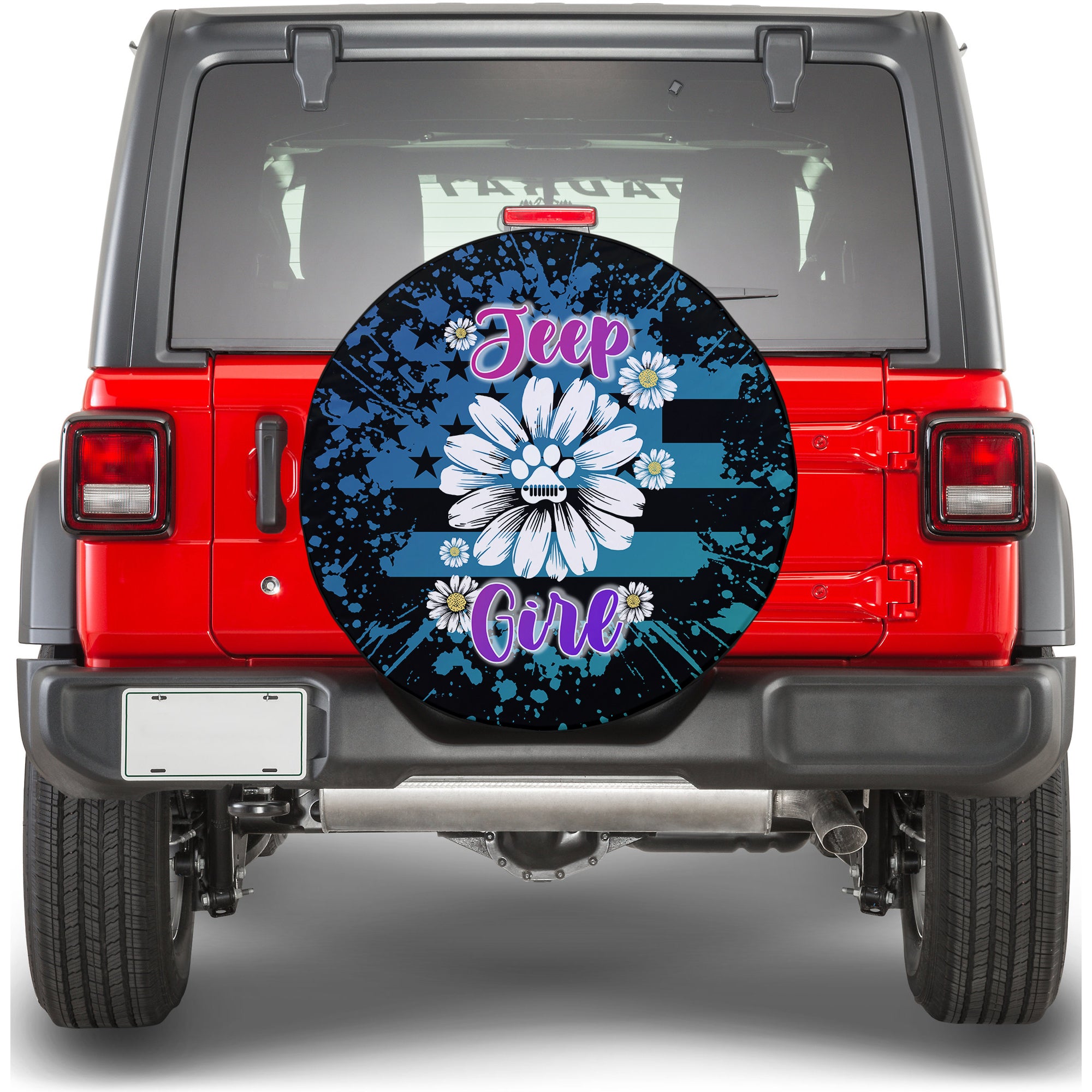 Jeep Flower Spare Tire Cover A Girl And Her Dog TS06