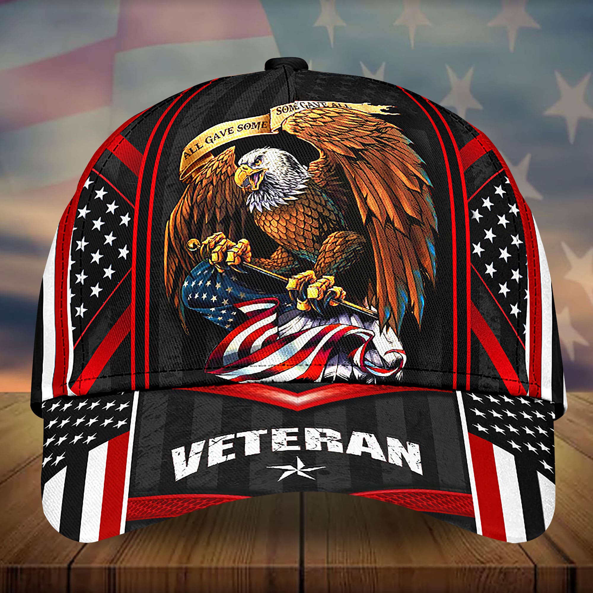 Premium Eagle US Veteran 3D Hats Multicolored Personalized