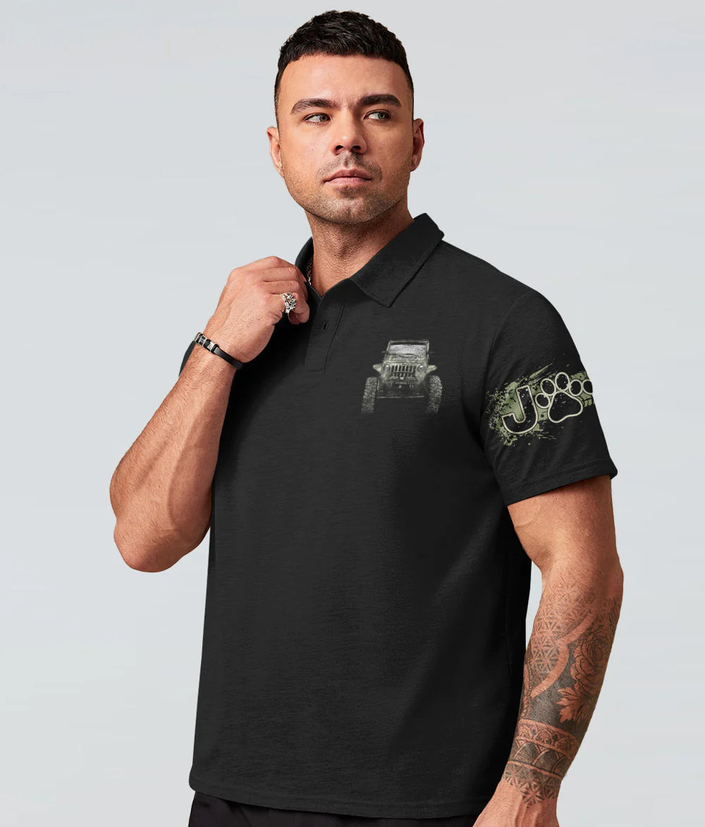 real-man-drive-a-jeep-dog-polo-shirt