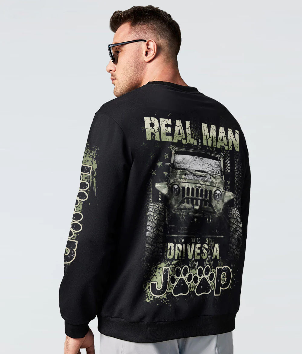 real-man-drive-a-jeep-dog-sweatshirt