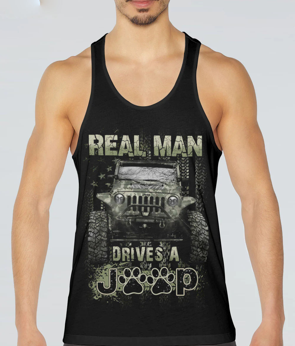 real-man-drive-a-jeep-dog-tank-top