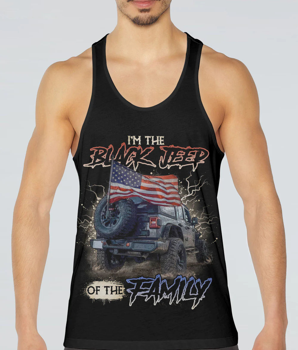 im-the-black-jeep-of-the-family-flag-tank-top