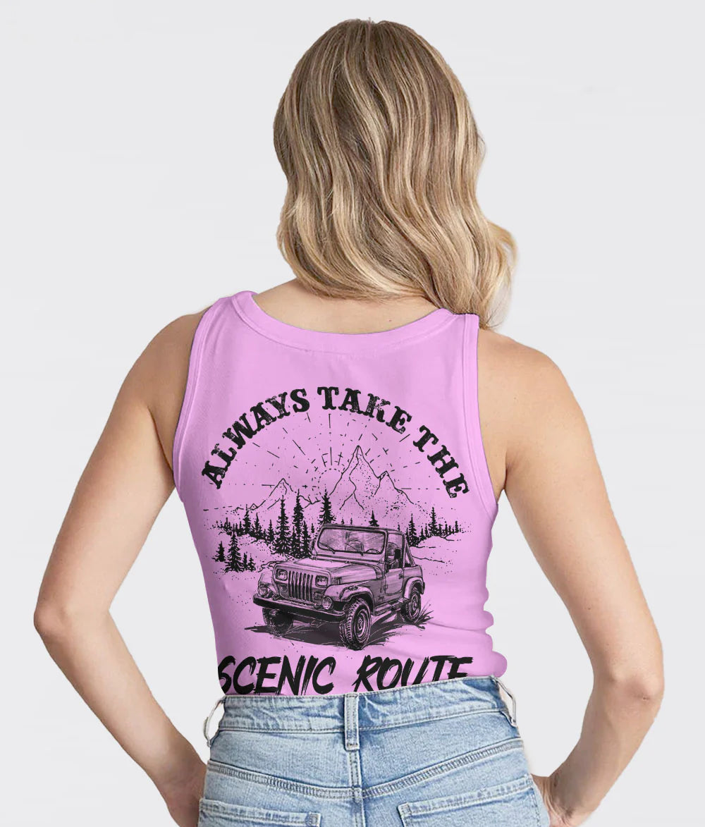 always-take-the-scenic-route-jeep-tank-top