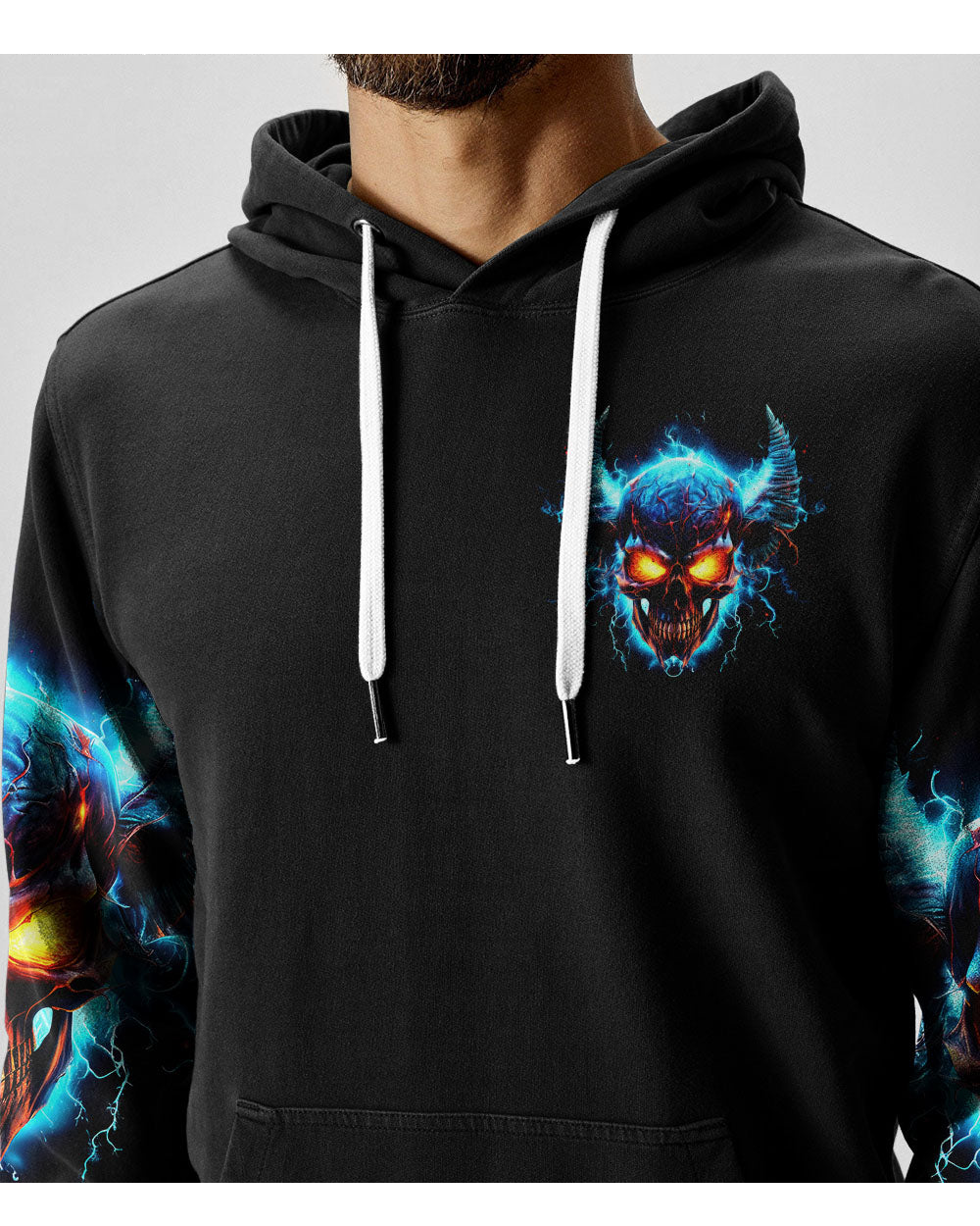 Make No Mistake Demon Skull Black Hoodie