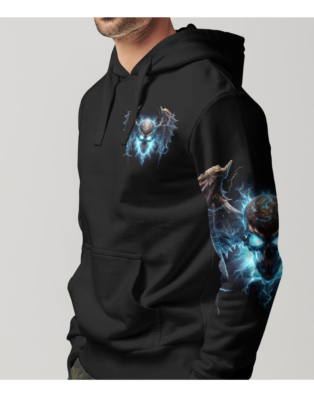 I Hold A Beast An Angel Skull Skull Wings Hoodie