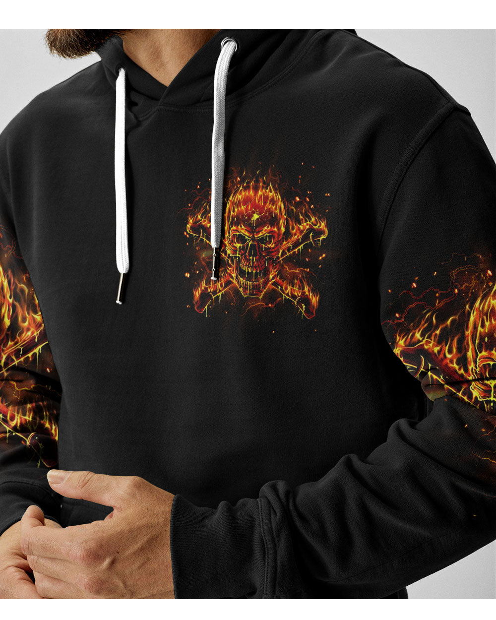 Some Say I Don't Play Well With Others Fire Skull Hoodie