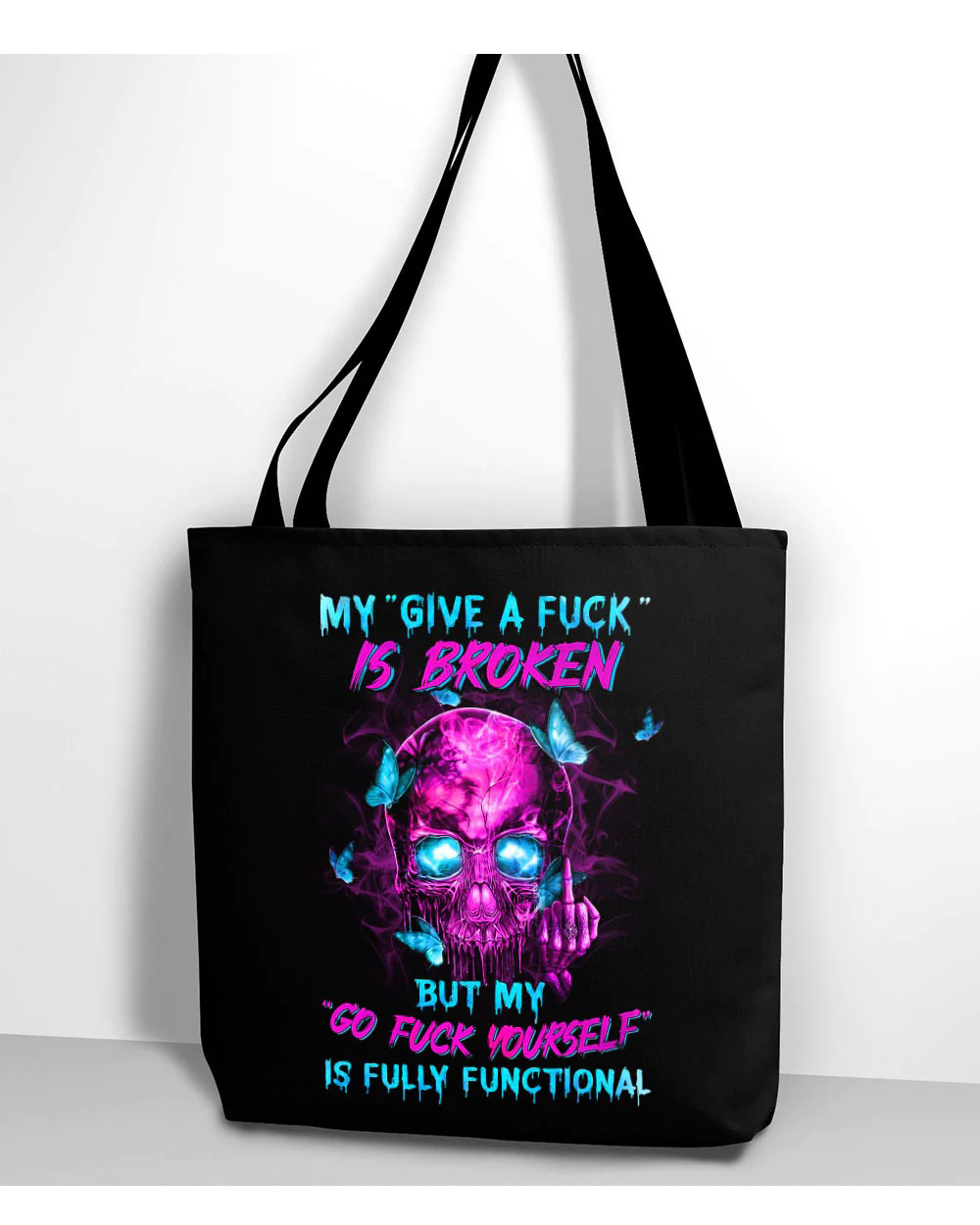 My Give A F Is Broken Skull 3D Tote Bag