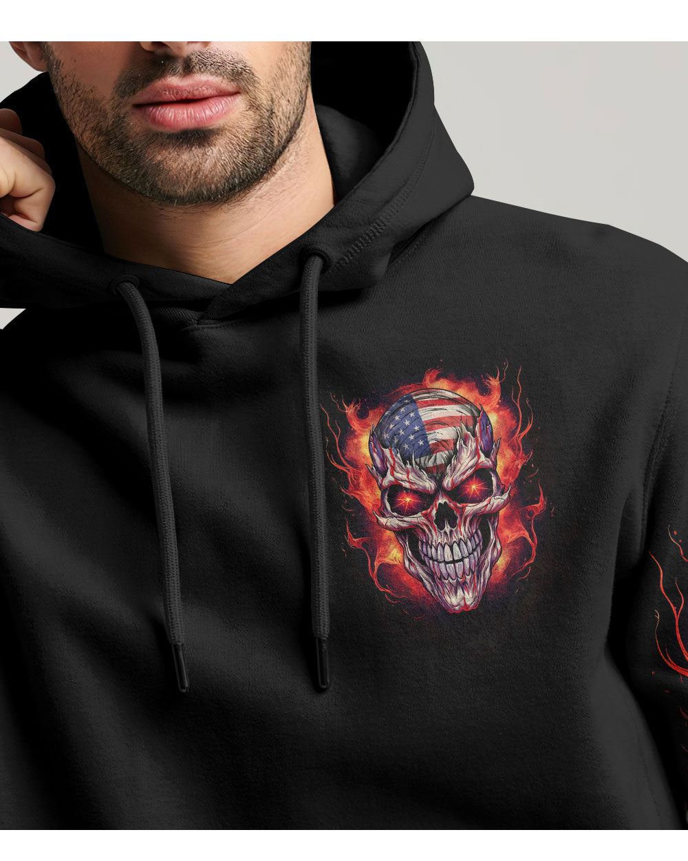 This Is American Skull Flag Fire Hoodie