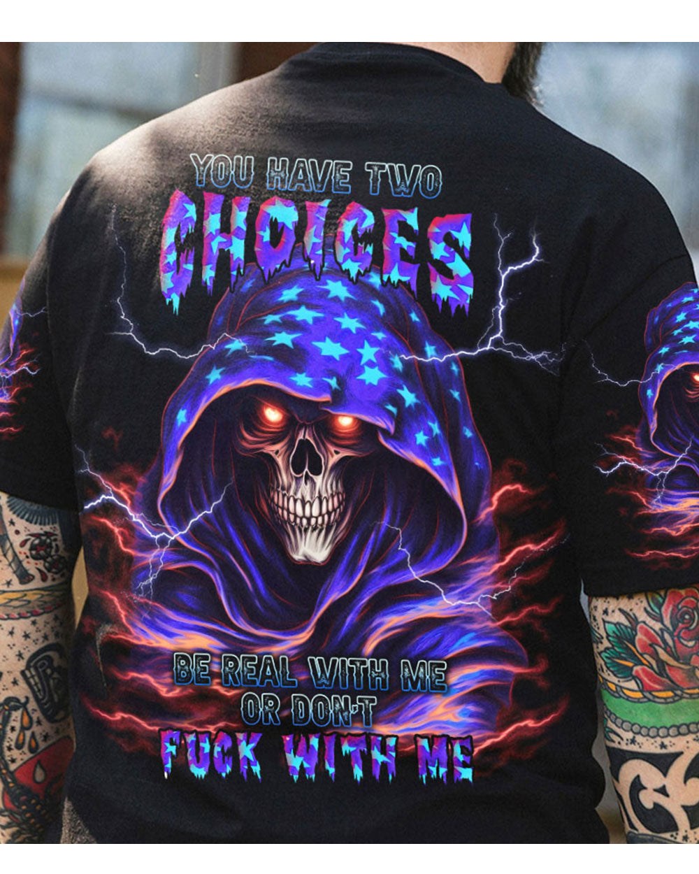 You Have 2 Choices Skull Reaper T Shirt