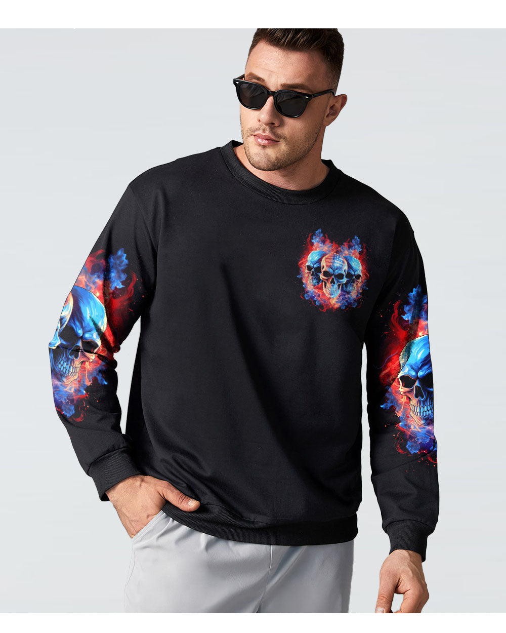 I'm Definitely Old School 3 Skulls Sweatshirt