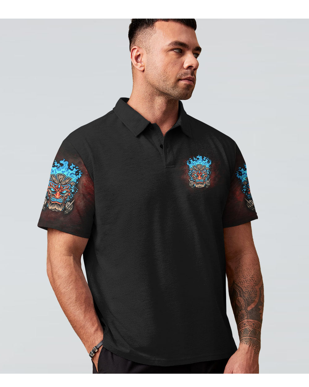 My Give A FCK Is Broken Black Skull Polo Shirt