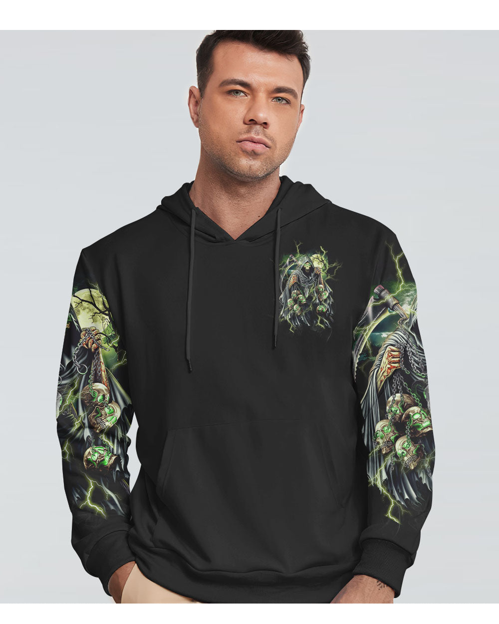 Of course I'm Going To Hell Green Skull Hoodie