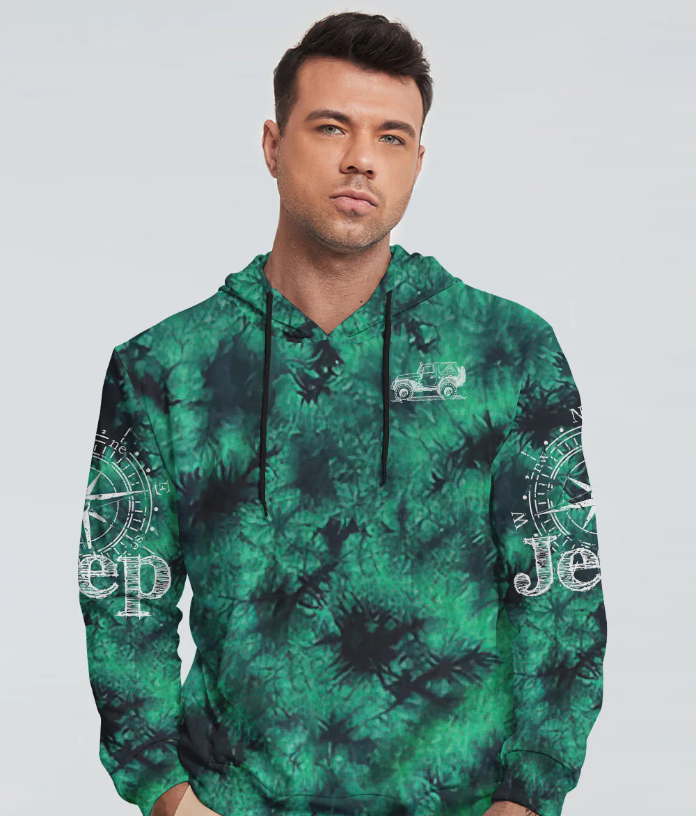 jeep-life-compass-sketch-green-tie-dye-hoodie