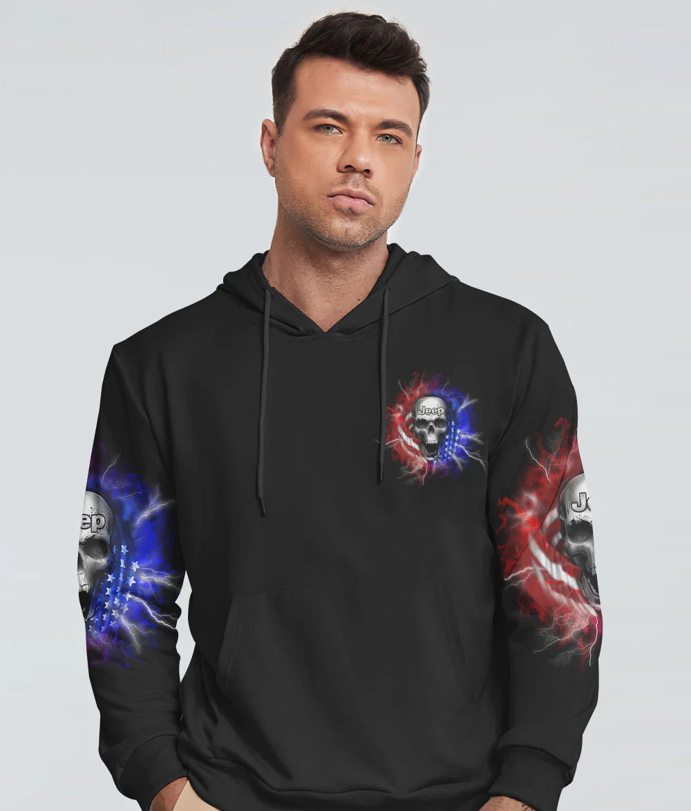 im-the-black-jeep-of-the-family-skull-flag-hoodie