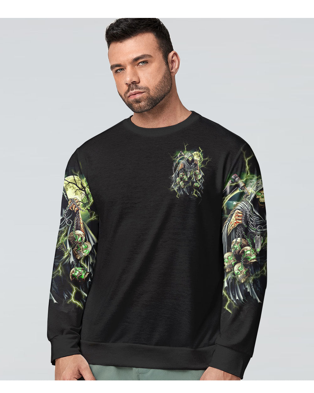 Of course I'm Going To Hell Green Skull Sweatshirt