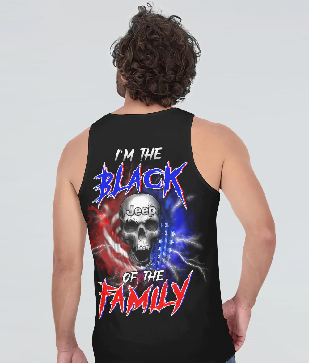 im-the-black-jeep-of-the-family-skull-flag-tank-top