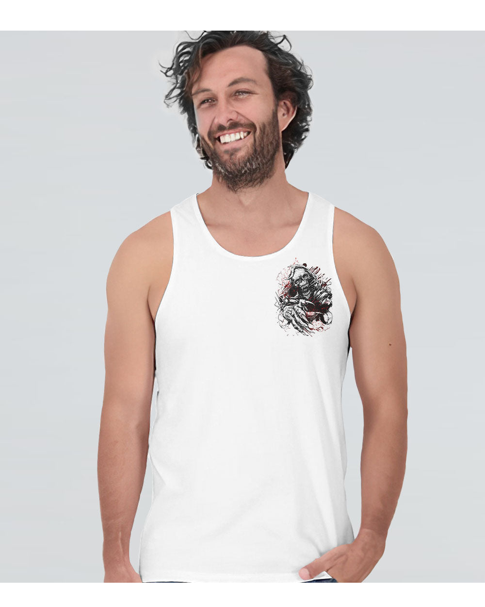 Of Course I'm Going To Hell Skull Men Tank Top