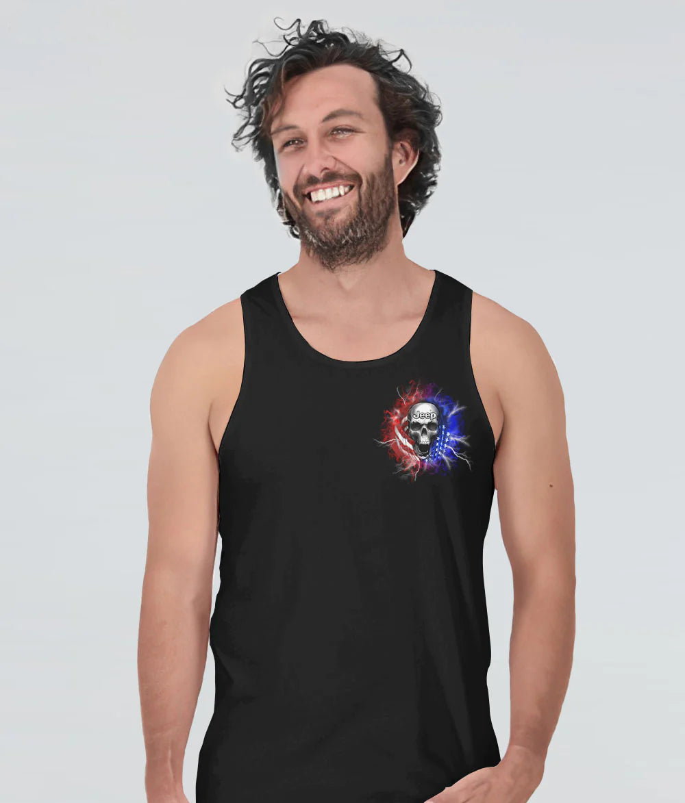 im-the-black-jeep-of-the-family-skull-flag-tank-top