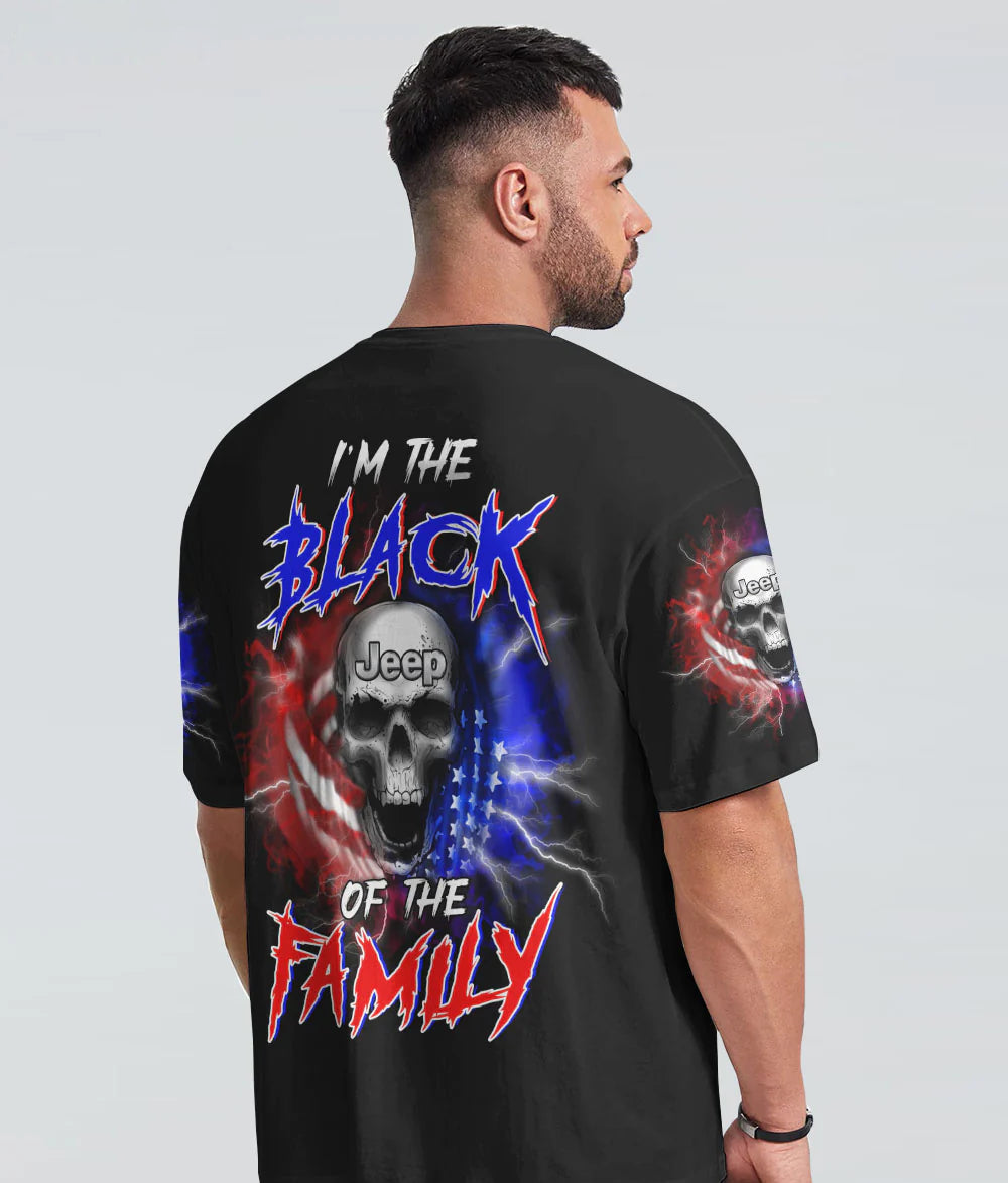 im-the-black-jeep-of-the-family-skull-flag-t-shirt