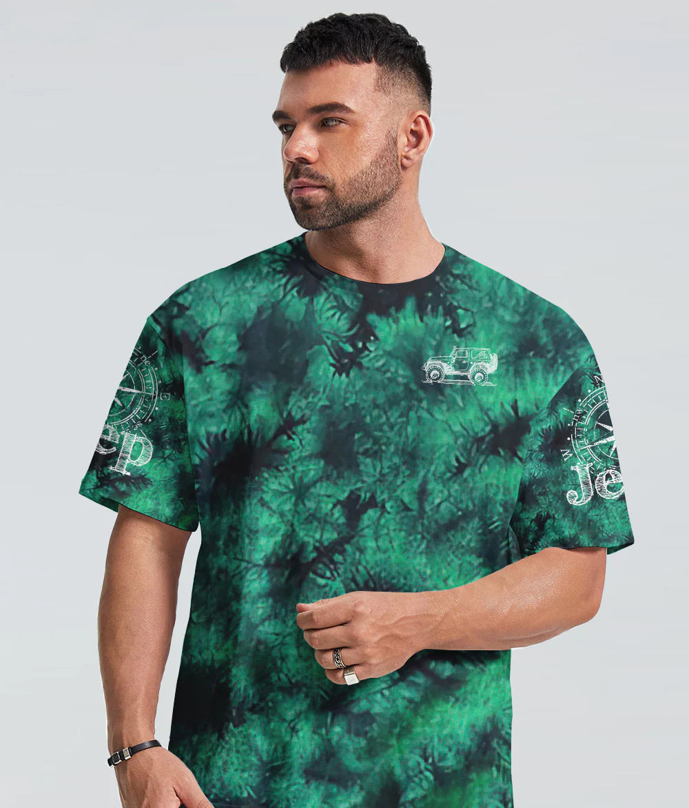 jeep-life-compass-sketch-green-tie-dye-t-shirt