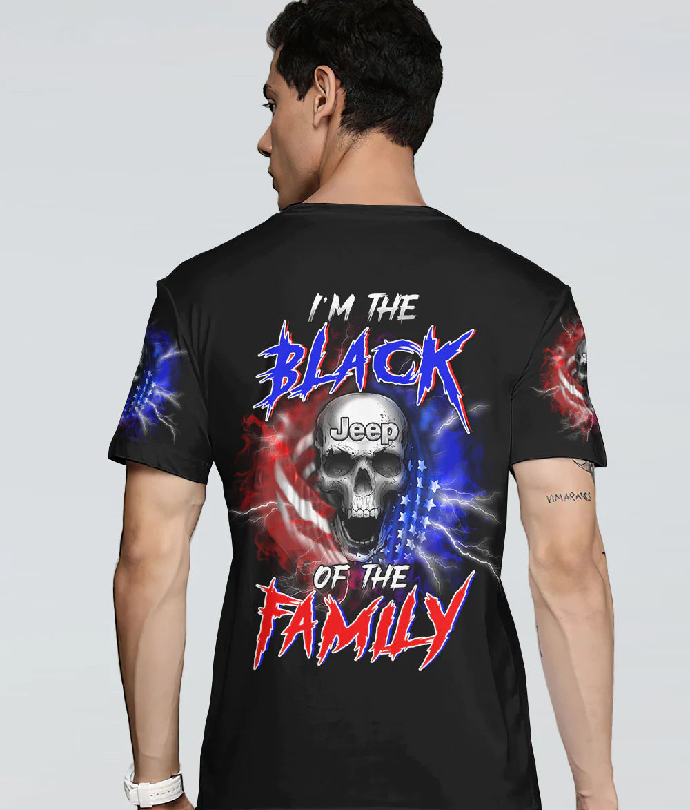 im-the-black-jeep-of-the-family-skull-flag-t-shirt