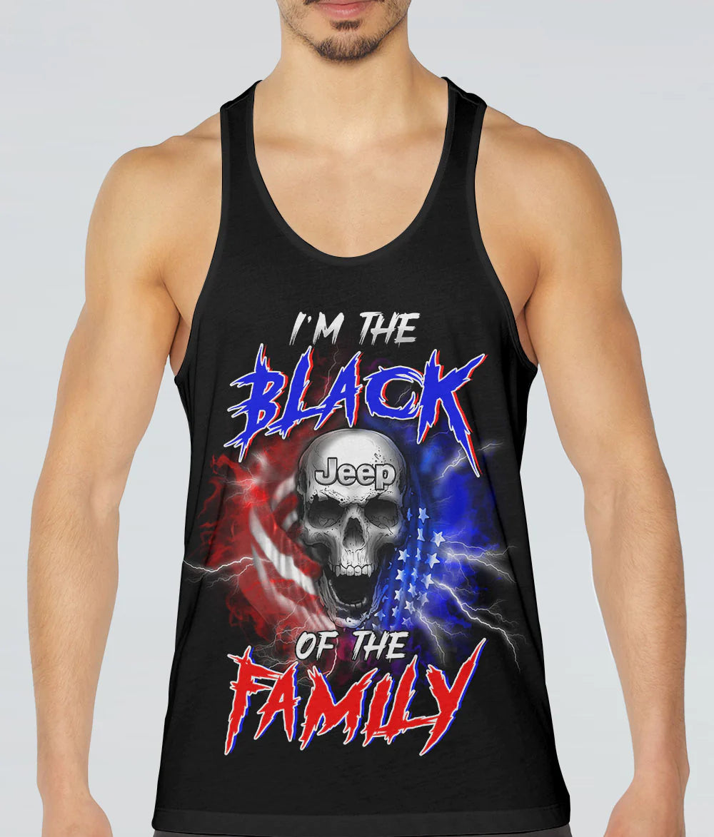 im-the-black-jeep-of-the-family-skull-flag-tank-top