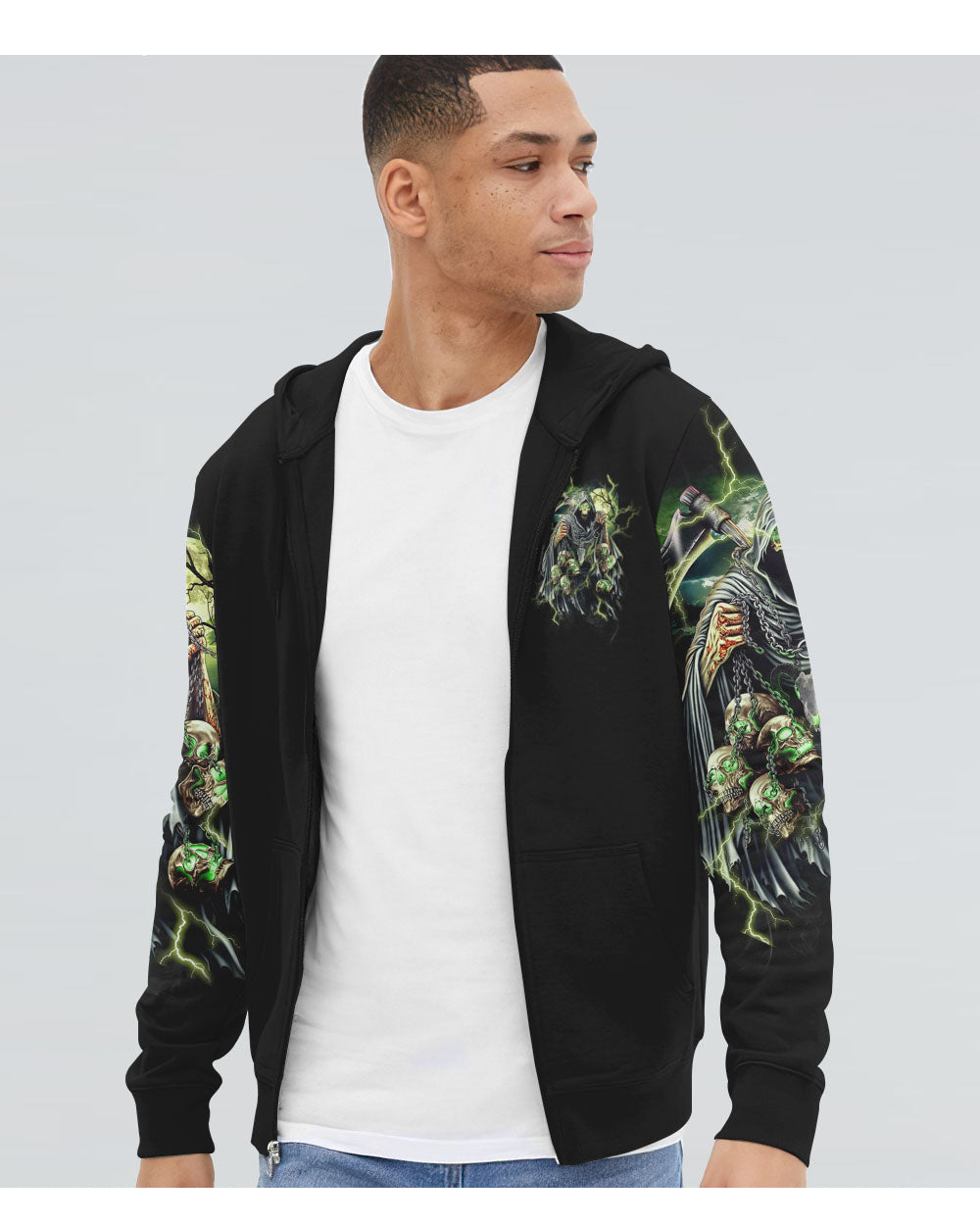 Of course I'm Going To Hell Green Skull Hoodie