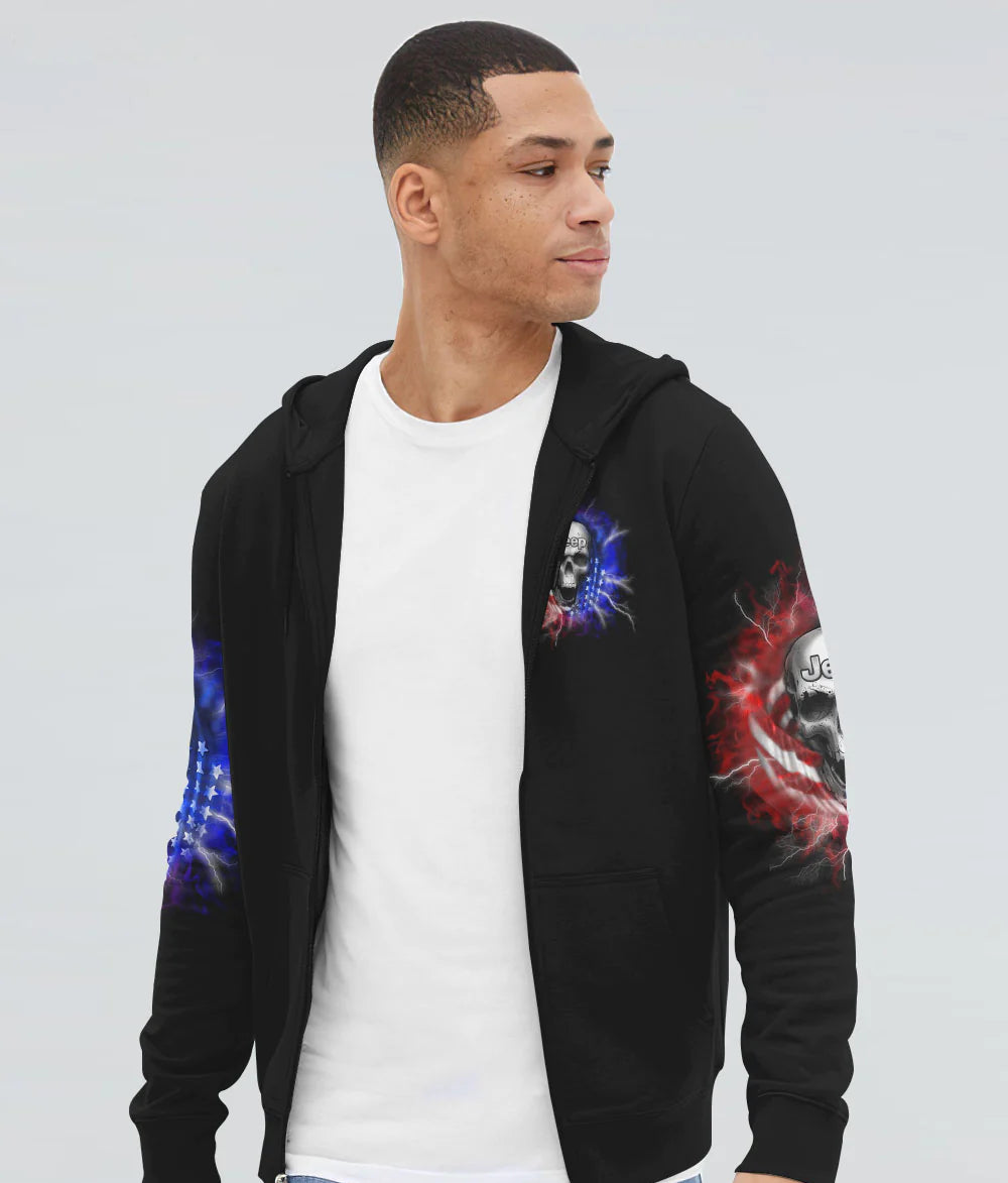 im-the-black-jeep-of-the-family-skull-flag-hoodie