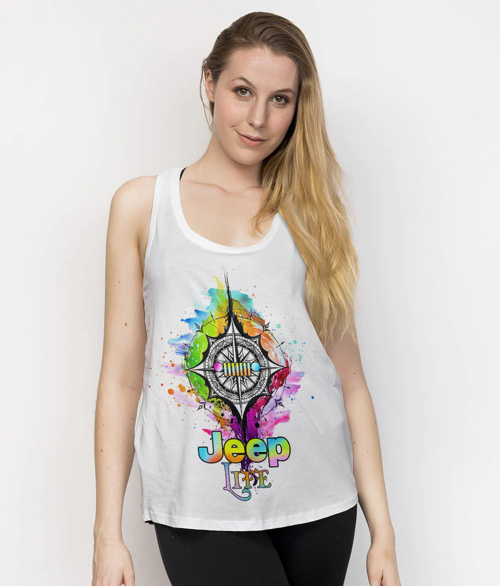 jeep-life-colorful-compass-tank-top