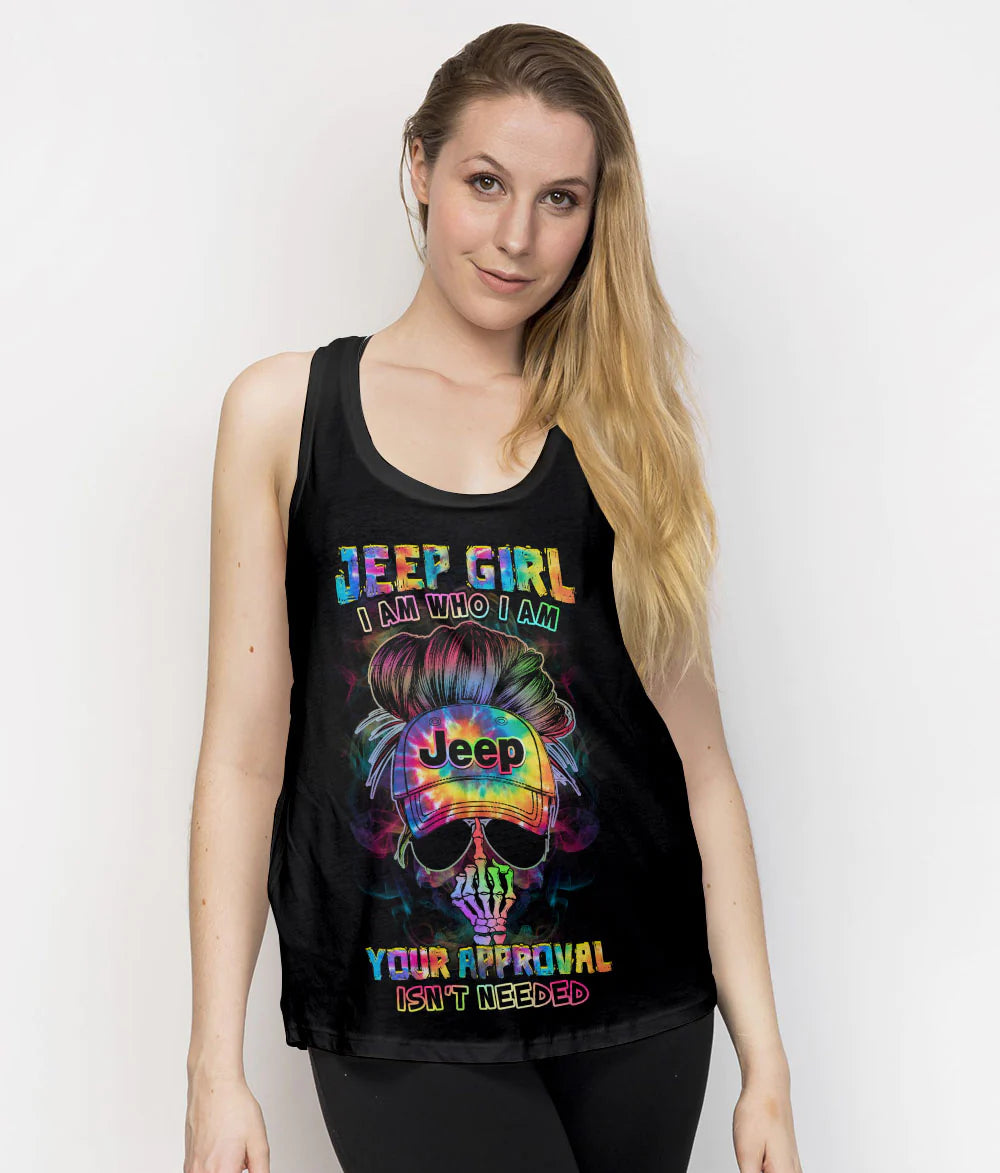 neon-jeep-girl-i-am-who-i-am-tank-top