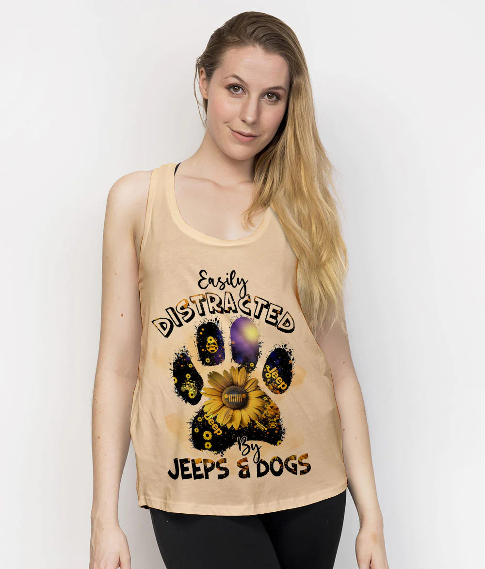 easily-distracted-by-jeeps-and-dogs-sunflower-tank-top