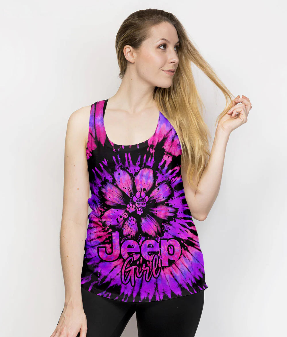 jeep-girl-dog-daisy-purple-tie-dye-tank-top