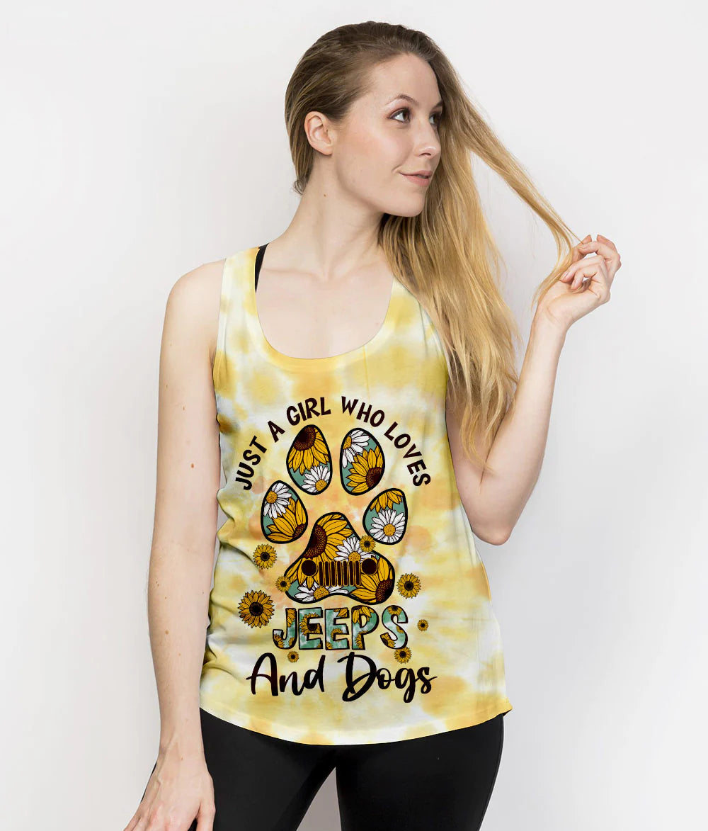 just-a-girl-who-loves-jeeps-and-dogs-sunflower-tank-top