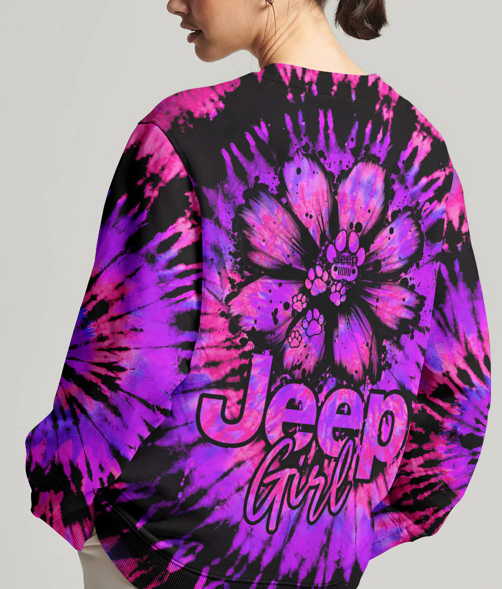 jeep-girl-dog-daisy-purple-tie-dye-sweatshirt