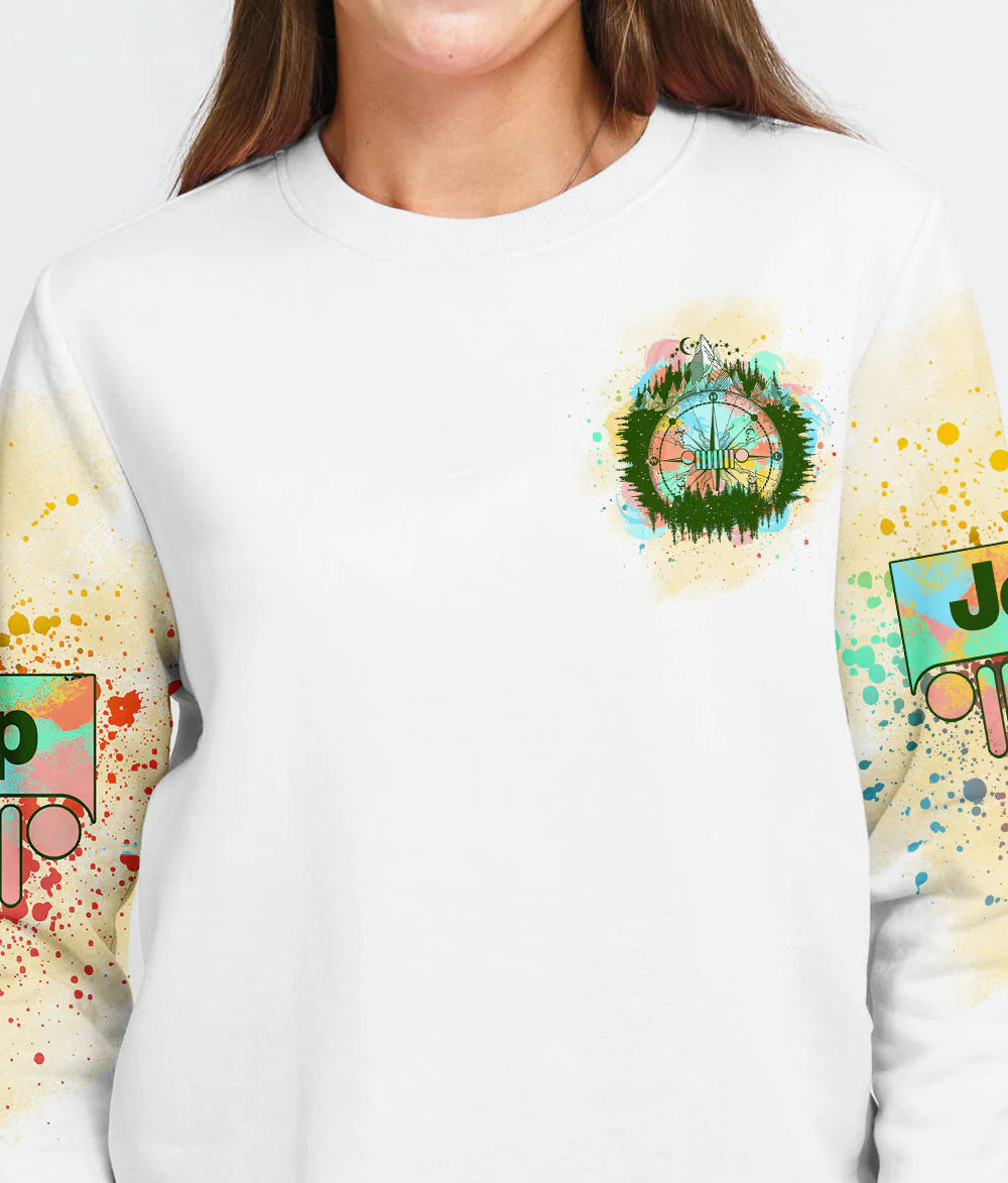 always-take-the-scenic-route-compass-colorful-sweatshirt