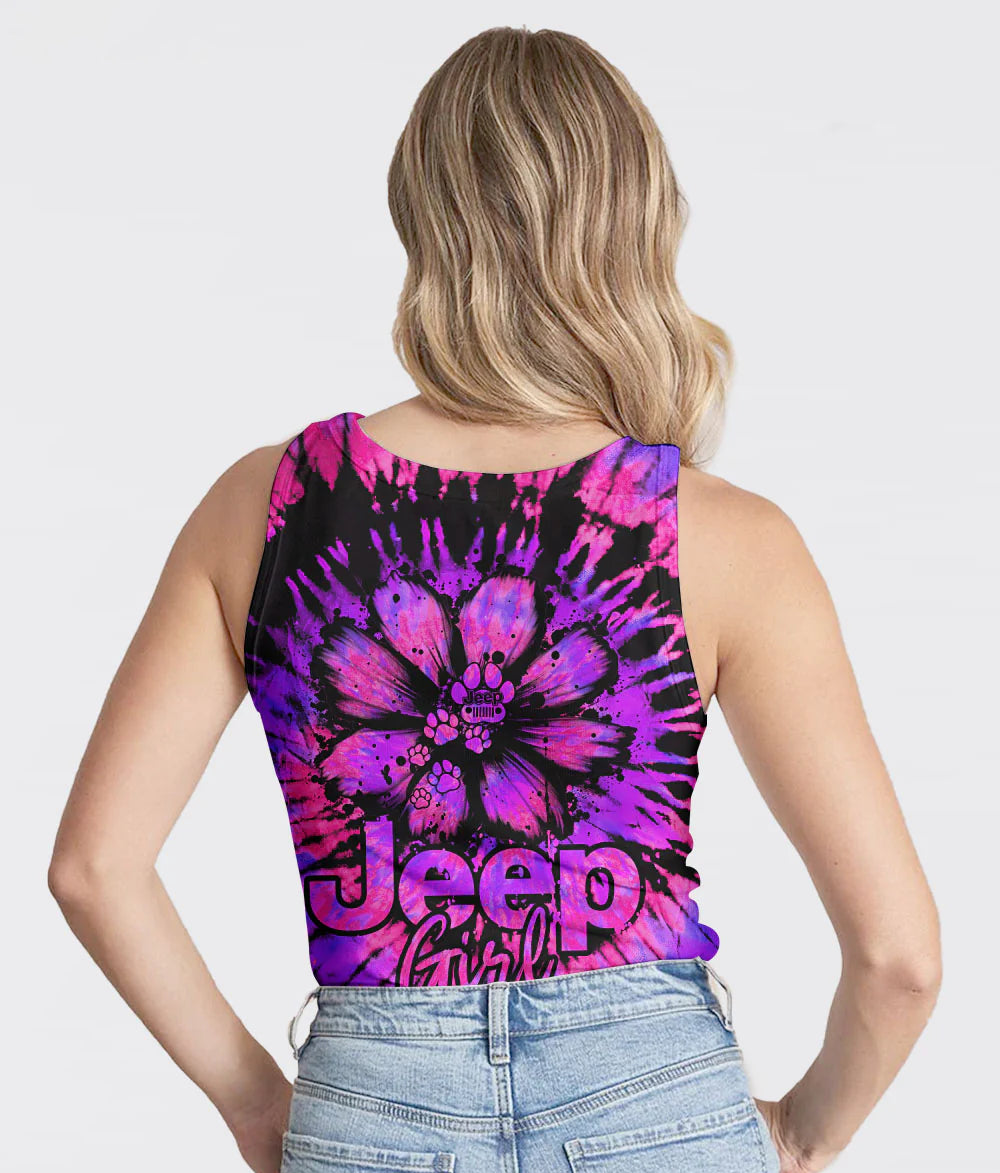 jeep-girl-dog-daisy-purple-tie-dye-tank-top