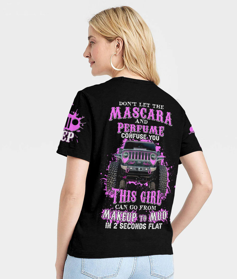 dont-let-the-mascara-jeep-girl-women-v-neck-t-shirt