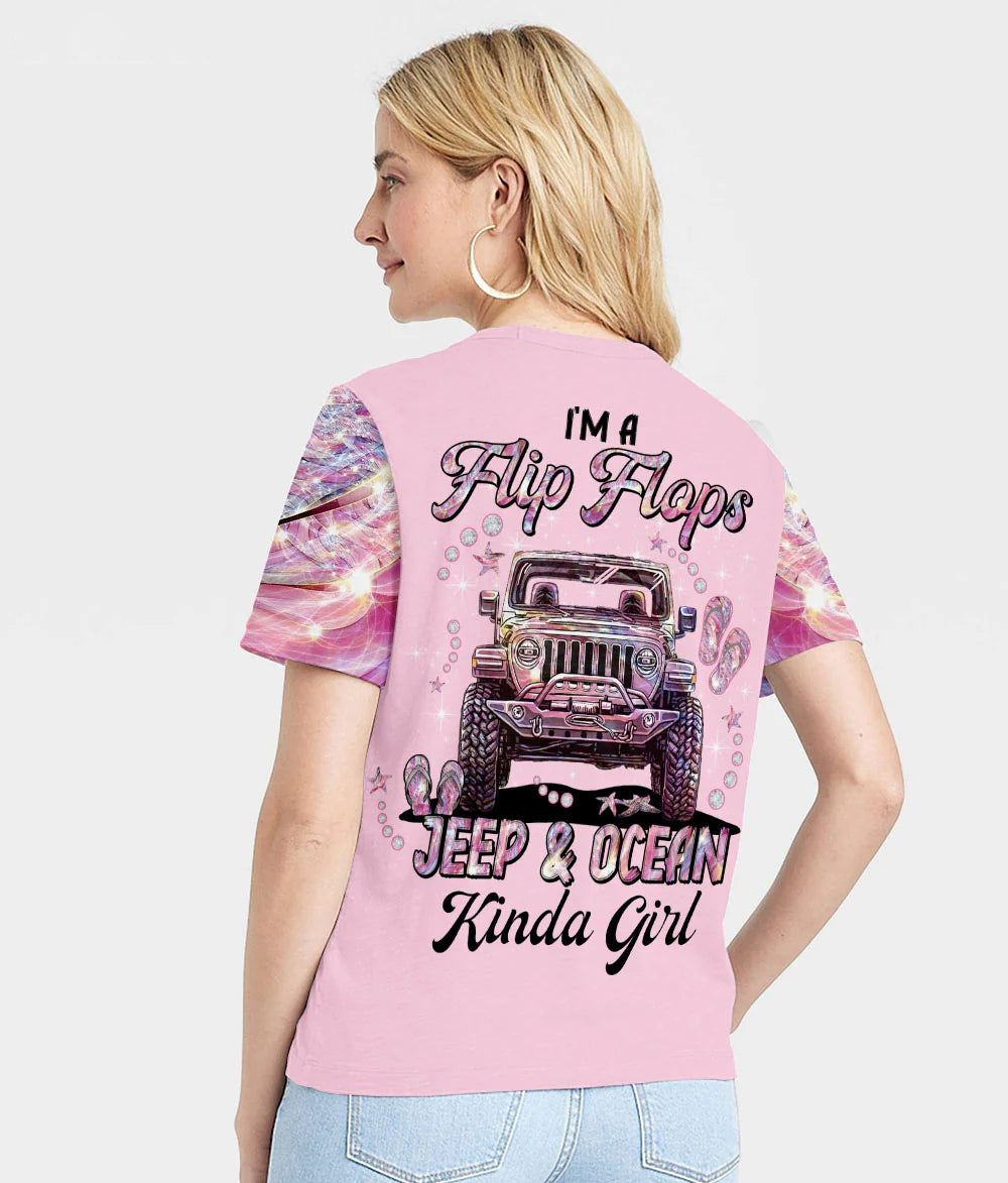 flip-flops-jeep-ocean-kinda-girl-sparkling-purple-women-v-neck-t-shirt