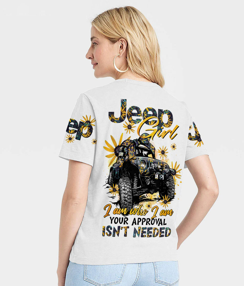 jeep-girl-i-am-who-i-am-daisy-women-v-neck-t-shirt