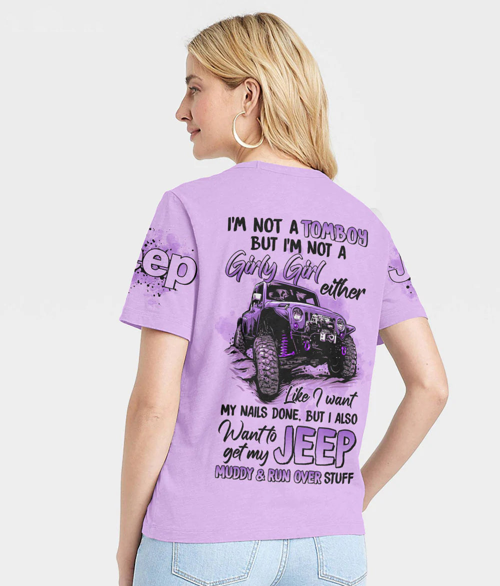 im-not-a-tomboy-jeep-violet-women-v-neck-t-shirt