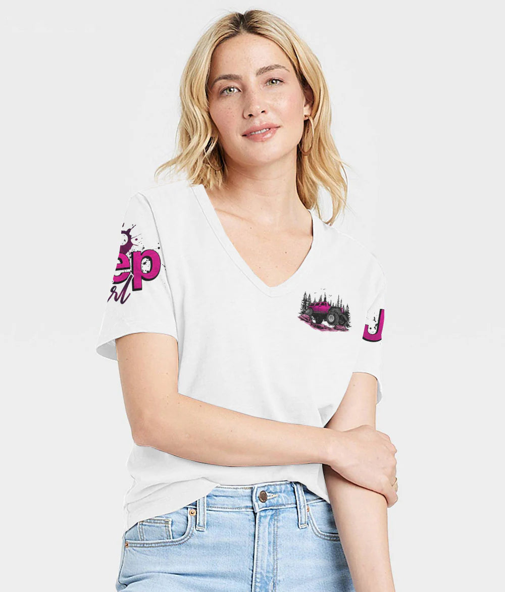 this-girl-drives-a-beast-mountain-jeep-women-v-neck-t-shirt