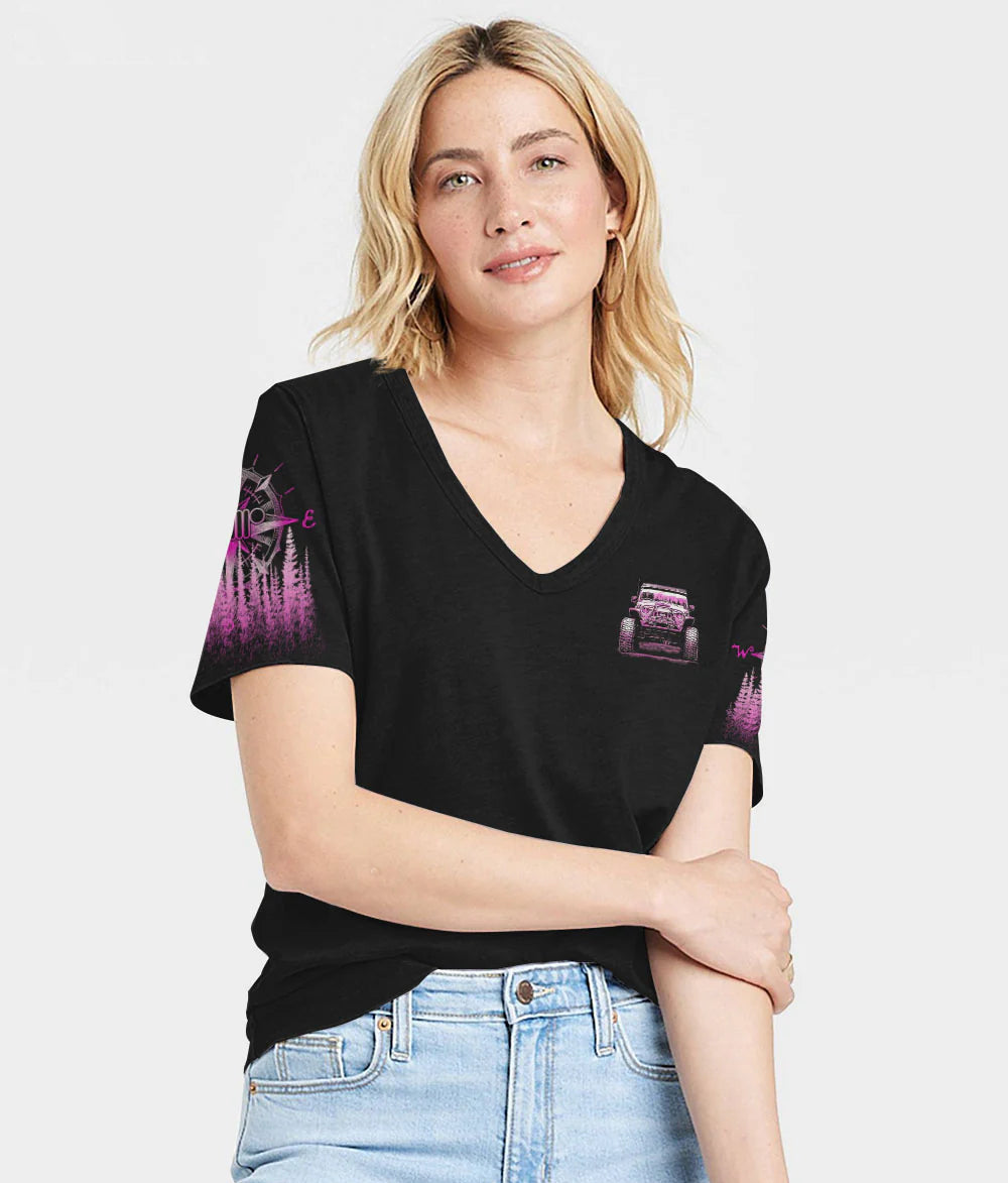 good-girls-go-to-heaven-jeep-mountain-women-v-neck-t-shirt