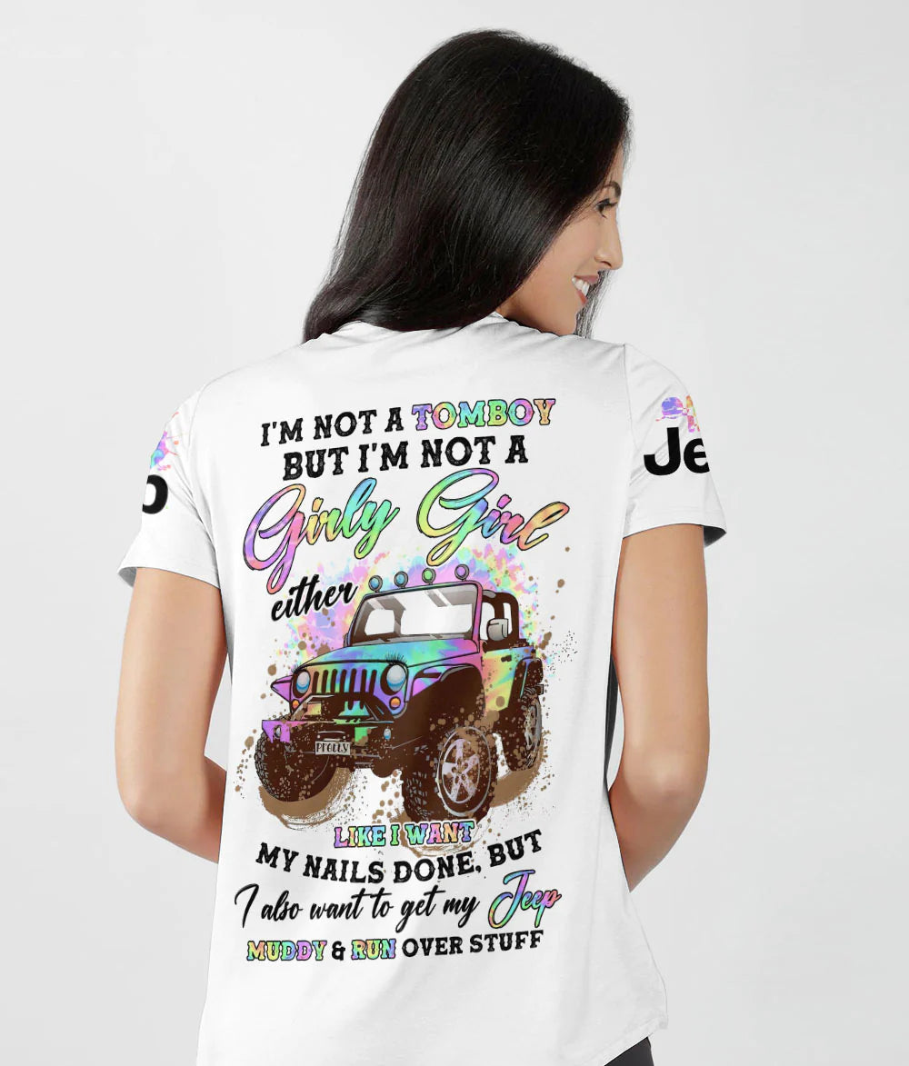 im-not-a-tomboy-jeep-watercolor-women-v-neck-t-shirt