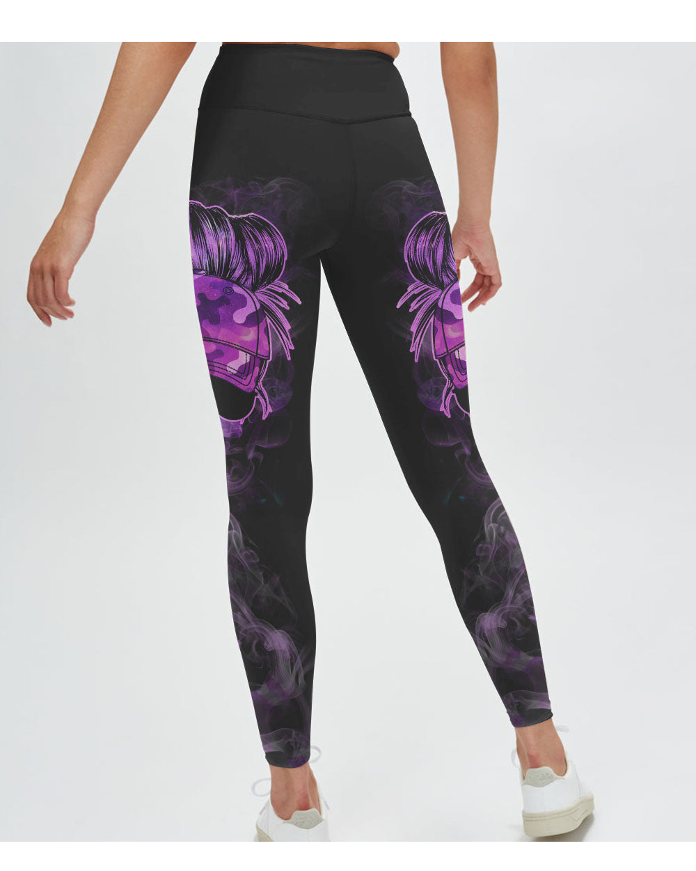 Yes I'm A B But Not Yours Skull Purple Camo Leggings