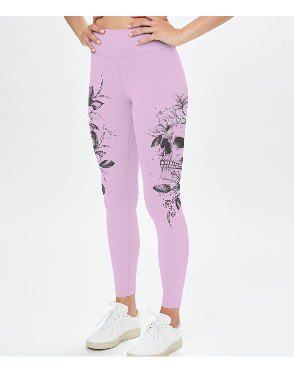 Warning This Tattooed Girl Skull All Over Print 3 Leggings