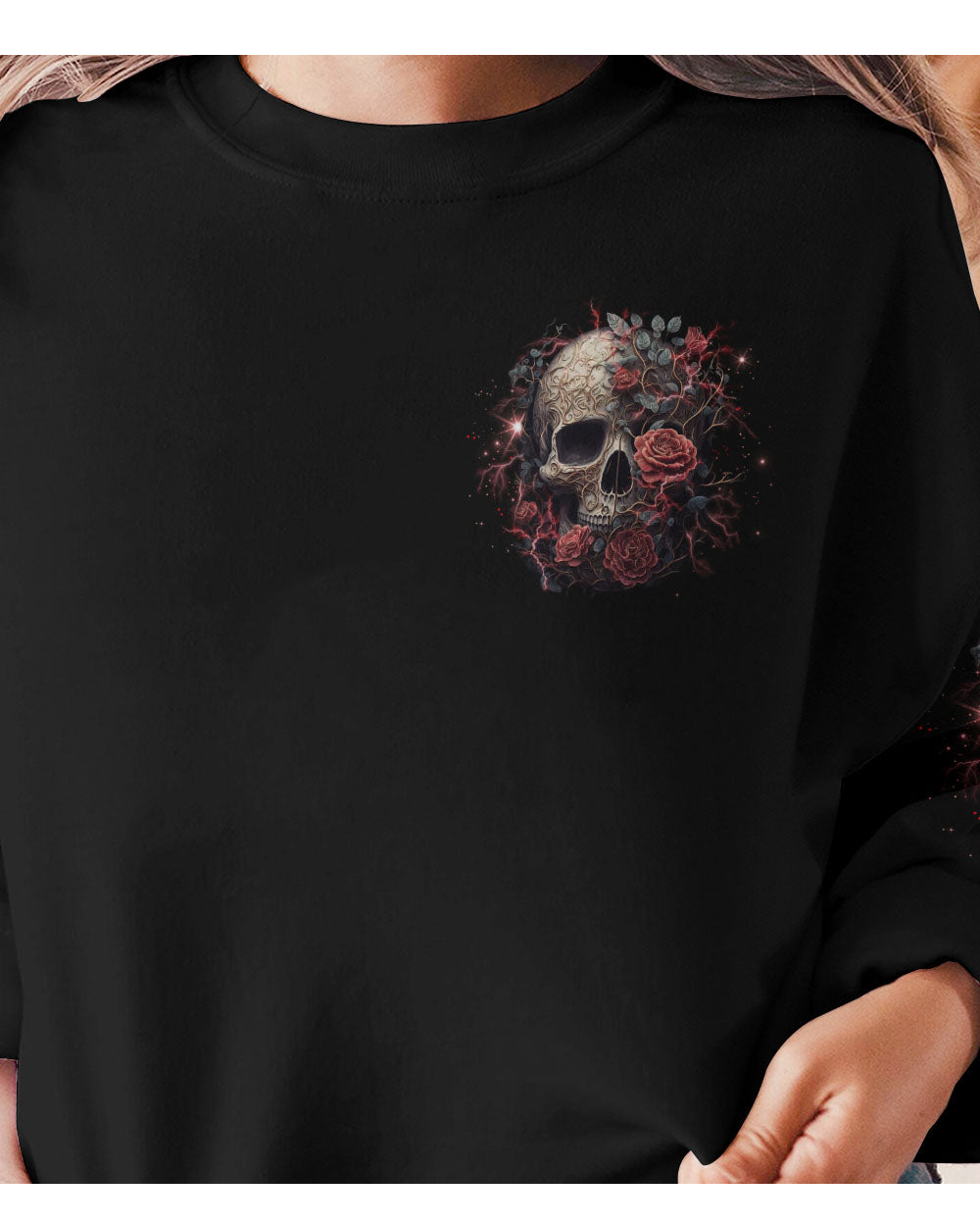 My Give A F Is Broken Skull Flowers Sweatshirt